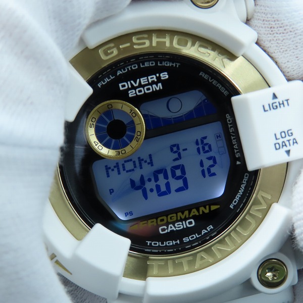 実際に弊社で買取させて頂いたG-SHOCK/Gショック フロッグマンICERCJapan/30周年記念モデルMASTER OF G SEA/タフソーラー GW-8201K-7JRの画像 5枚目