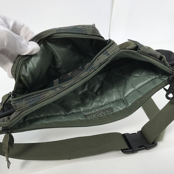 実際に弊社で買取させて頂いたHEADPORTER/ヘッドポーター OLIVEDRAB タンカー 迷彩/カモ ウエストバッグの画像 4枚目