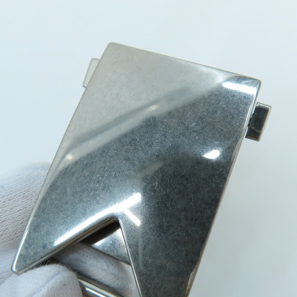 実際に弊社で買取させて頂いた【未使用】BOTTEGA VENETA/ボッテガヴェネタ リボンストラップ ボーダー ライン ベルト 629663 VBWJ1 8552の画像 5枚目