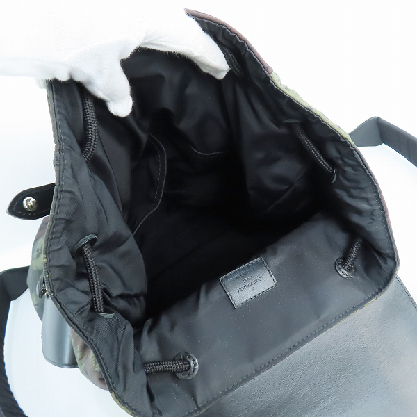 実際に弊社で買取させて頂いたLOUIS VUITTON/ルイヴィトン モノグラム カモフラージュ クリストファーPM/バックパック/M56411の画像 7枚目