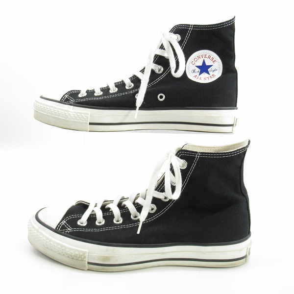 実際に弊社で買取させて頂いたCONVERSE/コンバース 日本製 ALL STAR/オールスター ハイカットスニーカー ブラック/7.5の画像 3枚目