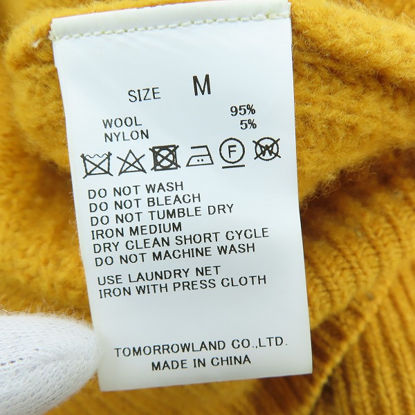 実際に弊社で買取させて頂いたTOMORROWLAND/トゥモローランド 22AW ウールナイロン クルーネックプルオーバー 63-02-25-02037/Mの画像 3枚目