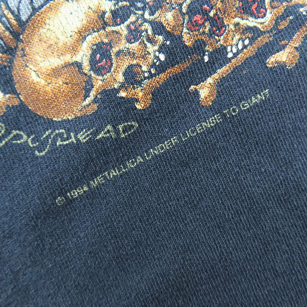 実際に弊社で買取させて頂いたTENNESSEE RIVER/テネシー リバー METALLICA/メタリカ バンドTシャツ 1994/2XLの画像 4枚目