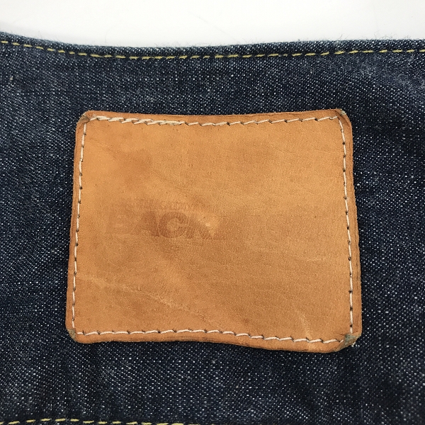実際に弊社で買取させて頂いたBACKLASH/バックラッシュ 9ozデニム ステアレザー プルオーバー シャツ/トップス 1734-02/Lの画像 2枚目