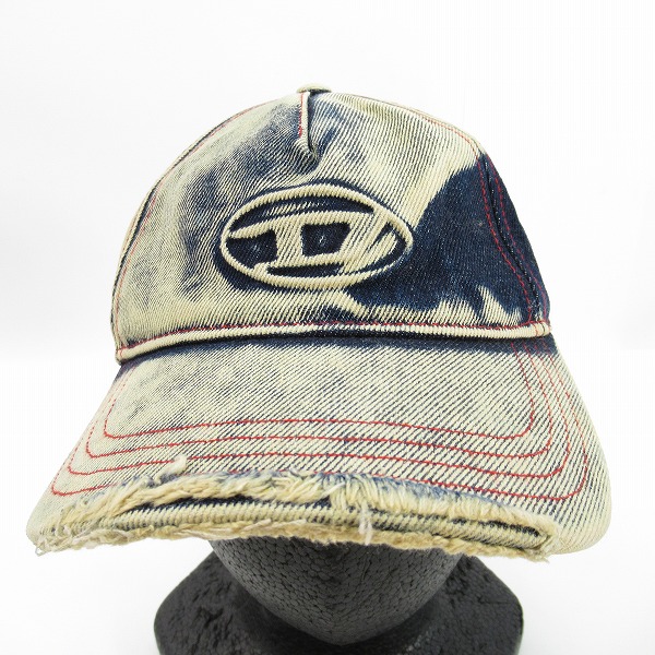 実際に弊社で買取させて頂いたDIESEL/ディーゼル ダメージ加工 デニム キャップ/2の画像 1枚目