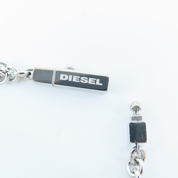 実際に弊社で買取させて頂いたDIESEL/ディーゼル ロゴ 2連ネックレス シルバーの画像 3枚目