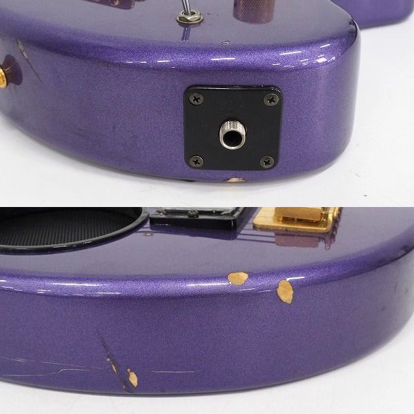 実際に弊社で買取させて頂いた★【難有り】FERNANDES/フェルナンデス ZO-3C ぞうさん ゴールドパーツ アンプ内蔵ギター マッチングヘッド ケース付の画像 6枚目