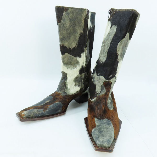 実際に弊社で買取させて頂いたHIROMU TAKAHARA/ヒロムタカハラ ハラコ ウエスタンブーツ/43