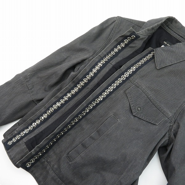 実際に弊社で買取させて頂いたANN DEMEULEMEESTER/アンドゥムルメステール ボタンデザイン 長袖シャツ/36の画像 4枚目