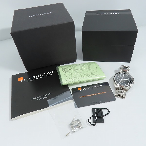 実際に弊社で買取させて頂いたHAMILTON/ハミルトン Khaki カーキ パイロット クロノグラフクォーツ H765120【動作未確認】の画像 8枚目