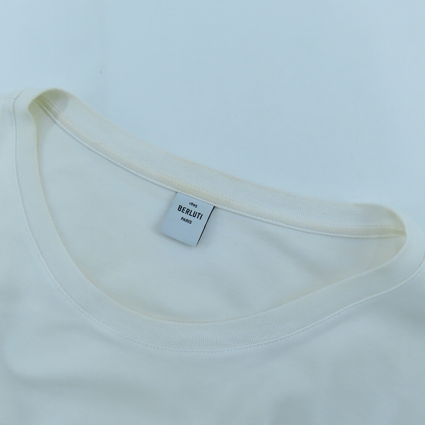 実際に弊社で買取させて頂いた【JPタグ】BERLUTI/ベルルッティ フロントロゴパッチ Tシャツ 半袖Tシャツ R15JRS29JA/XLの画像 6枚目