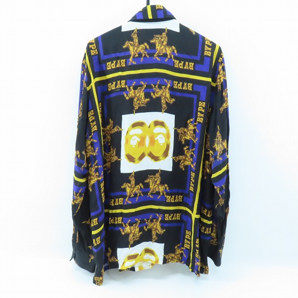 実際に弊社で買取させて頂いたA BATHING APE/アベイシングエイプ 総柄 レーヨンシャツ 001SHH301008X/Lの画像 1枚目