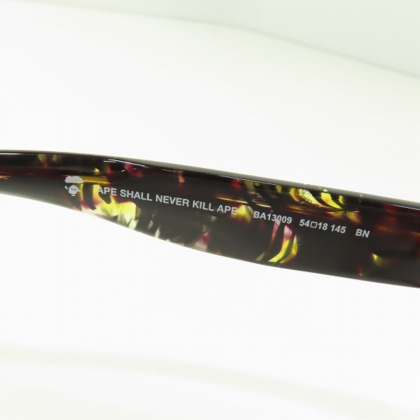 実際に弊社で買取させて頂いたA BATHING APE/アベイシングエイプ メガネフレーム/アイウェア BA13009の画像 6枚目