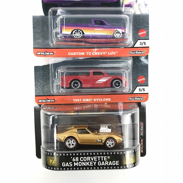 実際に弊社で買取させて頂いた【未開封】Hot Wheels/ホットウィール CAR CULTURE CUSTOM 72 CHEVY LUV/68 CORVETTE GAS MONKEY GARAGE 等 3点セットの画像 2枚目