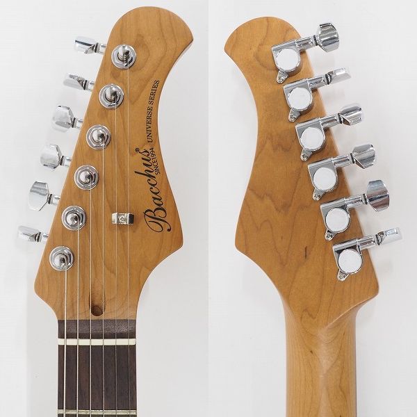 実際に弊社で買取させて頂いた★Bacchus/バッカス UNIVERSE SERIES ストラトキャスターType SSH エレキギター ソフトケース付の画像 2枚目