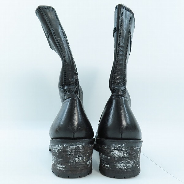 実際に弊社で買取させて頂いたNO ID./ノーアイディー レザーエンジニアブーツ/サイドジップ/44の画像 1枚目