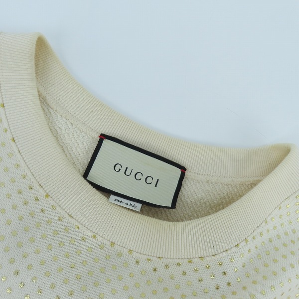 実際に弊社で買取させて頂いた【JPタグ】GUCCI×SEGA/グッチ×セガ GUCCY ロゴ クルーネック スウェット/トレーナー/Mの画像 7枚目