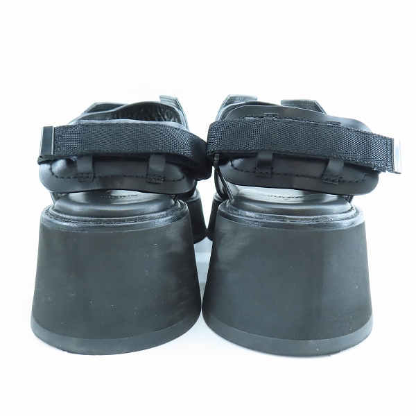 実際に弊社で買取させて頂いたJULIUS/ユリウス エッジ レザー サンダル ブラック 827FWM2/3の画像 1枚目