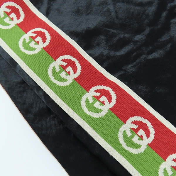 実際に弊社で買取させて頂いた【JPタグ】GUCCI/グッチ サイドロゴパンツ/GG/シェリーライン 619070/46の画像 9枚目