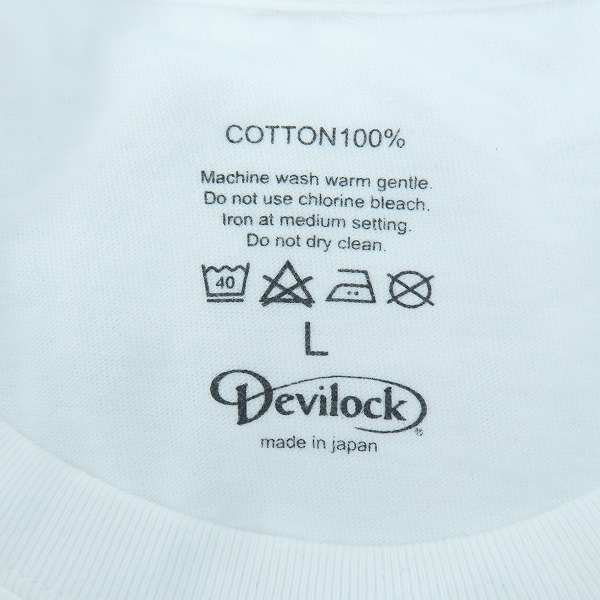 実際に弊社で買取させて頂いたDevilock/デビロック ロゴ Tシャツ Lの画像 2枚目