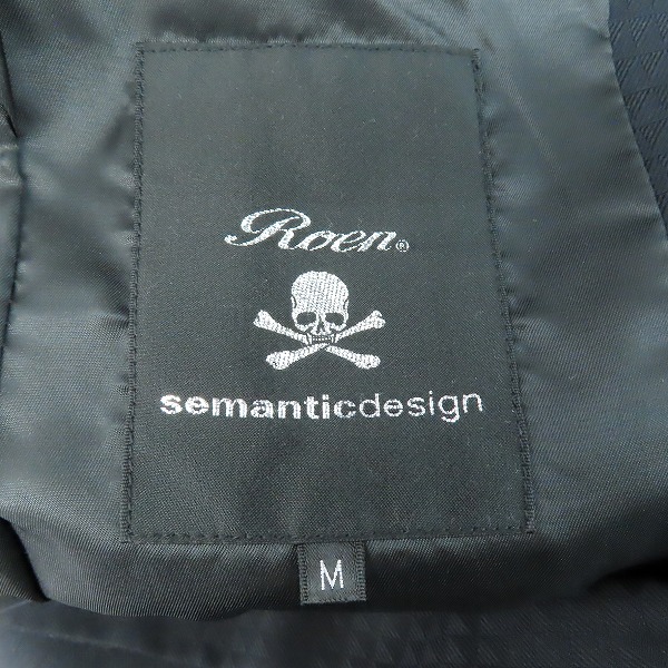 実際に弊社で買取させて頂いたRoen × semantic design/ロエン×セマンティックデザイン スーツ セットアップ RCI-33202S/Mの画像 2枚目