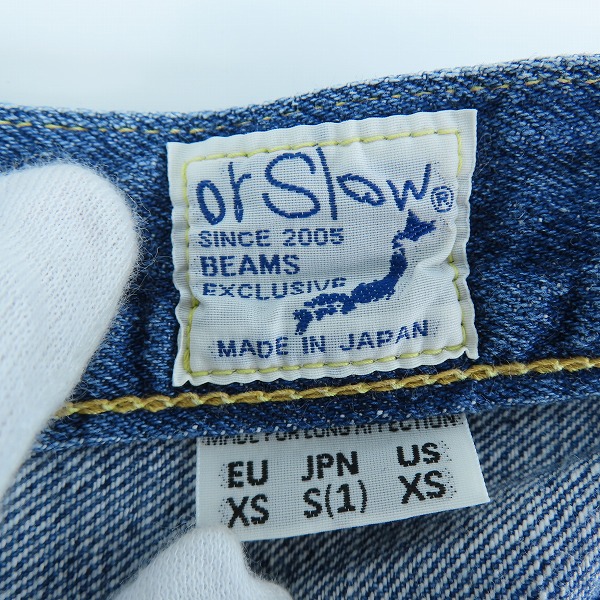 実際に弊社で買取させて頂いたor Slow×BEAMS BOY/オアスロウ×ビームス 701ZBB Monroe Pants デニムパンツ /Sの画像 4枚目