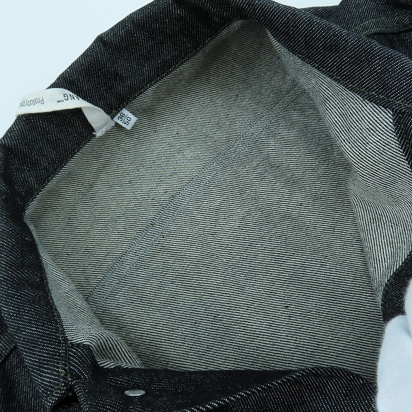 実際に弊社で買取させて頂いたHELMUT LANG/ヘルムートラング ブラックデニムジャケット/00の画像 6枚目