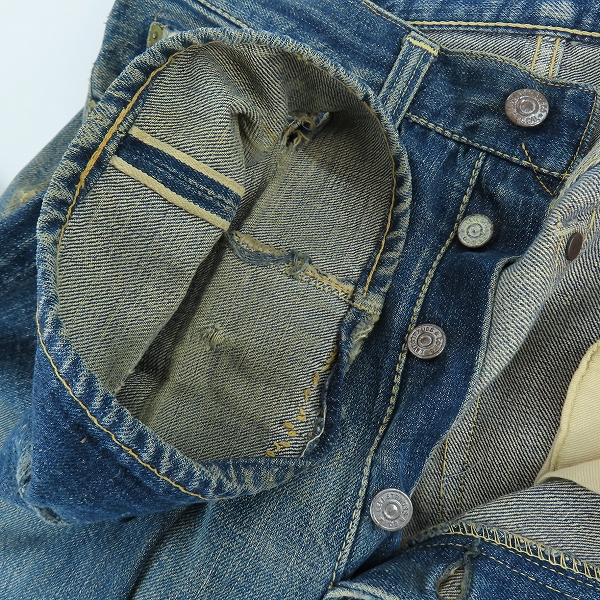 実際に弊社で買取させて頂いたLEVI'S/リーバイス 片面タブ/BIG E/隠しリベット/紙パッチ ヴィンテージ デニムパンツの画像 4枚目