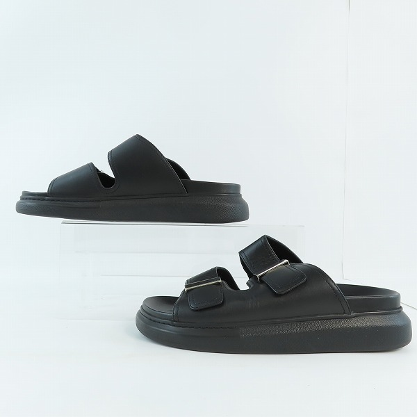 実際に弊社で買取させて頂いたAlexander McQueen/アレキサンダーマックイーン ハイブリッド ラバー＆レザー バックル プラットフォーム サンダル  652664/41の画像 3枚目