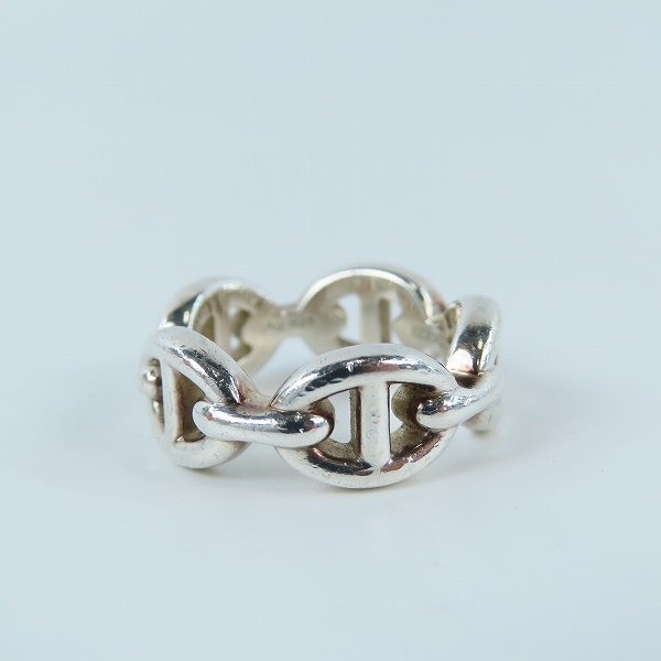 実際に弊社で買取させて頂いたHERMES/エルメス Chaine d'Ancre Enchainee シェーヌダンクル アンシェネ シルバーリング/6号の画像 4枚目