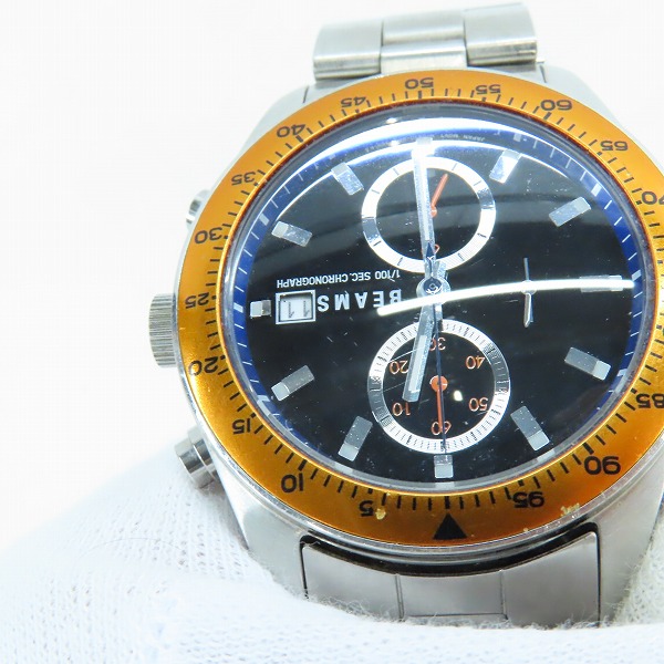 実際に弊社で買取させて頂いたBEAMS×CITIZEN/ビームス×シチズン アナログ腕時計 クロノグラフ GN-4-S【動作未確認】の画像 5枚目