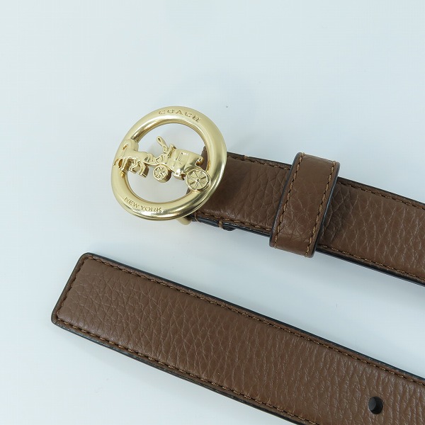 実際に弊社で買取させて頂いたCOACH/コーチ ロゴバックル レザーベルト 78181/Sの画像 1枚目
