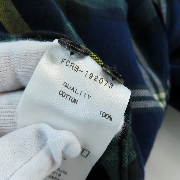 実際に弊社で買取させて頂いたF.C.Real Bristol/F.C.R.B./エフ シー レアル ブリストル ネルシャツ/コットン FCRB-192073/Mの画像 4枚目