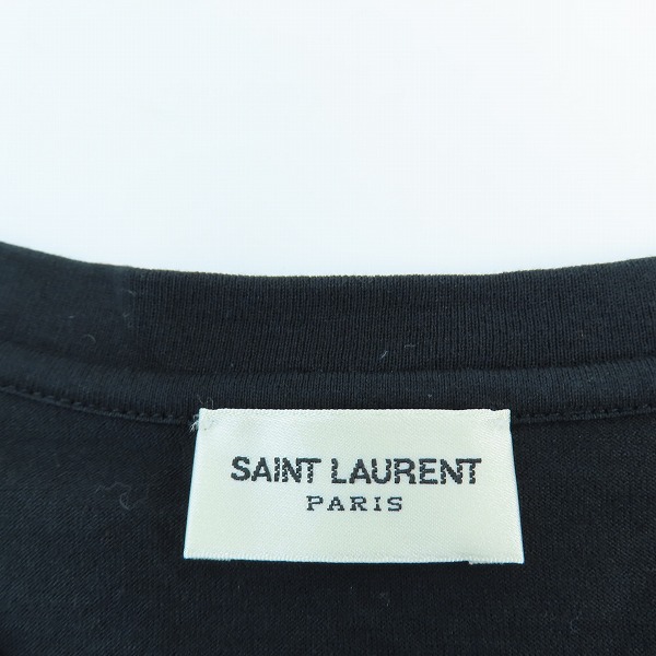 実際に弊社で買取させて頂いた【JPタグ】Saint laurent paris/サンローランパリ ミニロゴ 半袖 Tシャツ/カットソー ブラック/黒 464572 YB2DQ/Lの画像 2枚目