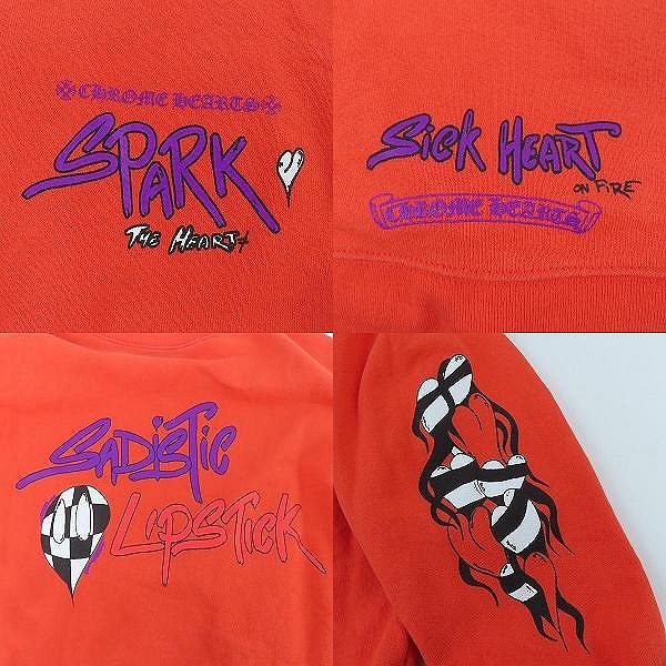 実際に弊社で買取させて頂いた【JPタグ】CHROME HEARTS/クロムハーツ SWTSHRT PPO U CREW MATTY RED マッティボーイ  プリント スウェット L　の画像 6枚目