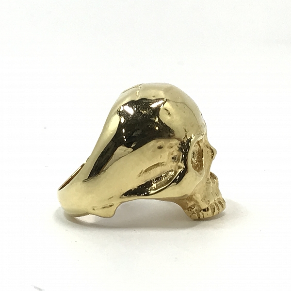 実際に弊社で買取させて頂いたmastermind JAPAN/マスターマインドジャパン ゴールドメッキ スカル リング 10号の画像 4枚目