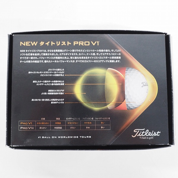実際に弊社で買取させて頂いた【未使用】Titleist/タイトリスト PRO V1 ゴルフボール ホワイト 1ダースの画像 4枚目