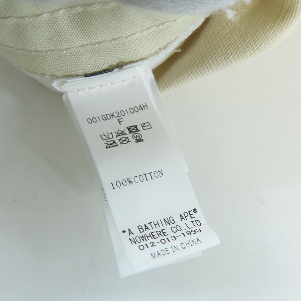実際に弊社で買取させて頂いたA BATHING APE/アベイシングエイプ APE HEAD ONE POINT PANEL CAP キャップ Fの画像 6枚目