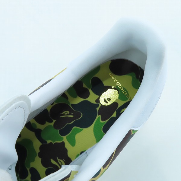 実際に弊社で買取させて頂いた【未使用】adidas×A BATHING APE/アディダス×アベイシングエイプ STAN SMITH BAPE スタンスミス ベイプ スニーカー/IG8949/25の画像 4枚目