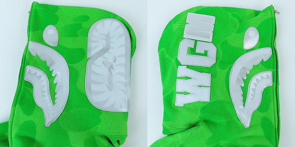 実際に弊社で買取させて頂いたA BATHING APE/アベイジングエイプ INK CAMO SHARK ZIP HOODIE/パーカー/Mの画像 5枚目