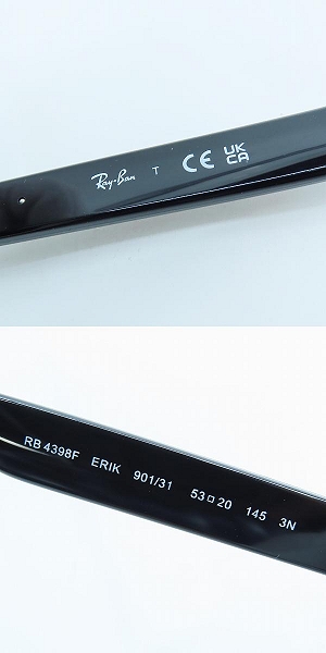 実際に弊社で買取させて頂いたRay-Ban/レイバン ERIK エリック RB4398F 901/31 UKCAの画像 3枚目