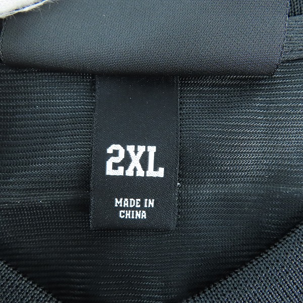実際に弊社で買取させて頂いたMASTERMIND WORLD×Mitchell & Ness/マスターマインド #21 スカルワッペン ゲームシャツ VNECMM20093-MNN/2XLの画像 3枚目