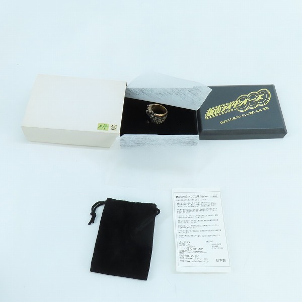 実際に弊社で買取させて頂いたプレミアムバンダイ 仮面ライダーオーズ アンク SV925 リング 鷹爪 ブラックジリコン 18号-18.5号の画像 8枚目