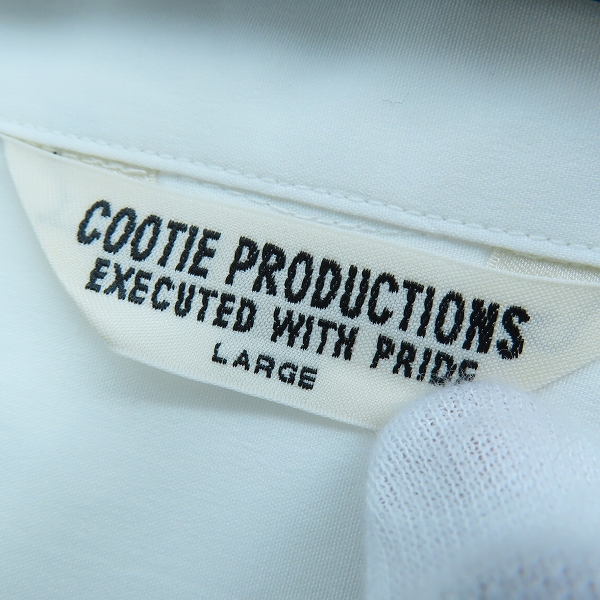 実際に弊社で買取させて頂いたCOOTIE PRODUCTIONS/クーティー ロング丈 長袖シャツ ホワイト/Lの画像 2枚目