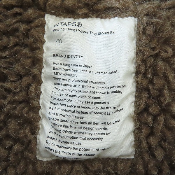 実際に弊社で買取させて頂いたWTAPS/ダブルタップス 14AW N-1 JACKET エヌワン デッキ ジャケット カーキ 142GWDT-JKM02/2の画像 3枚目