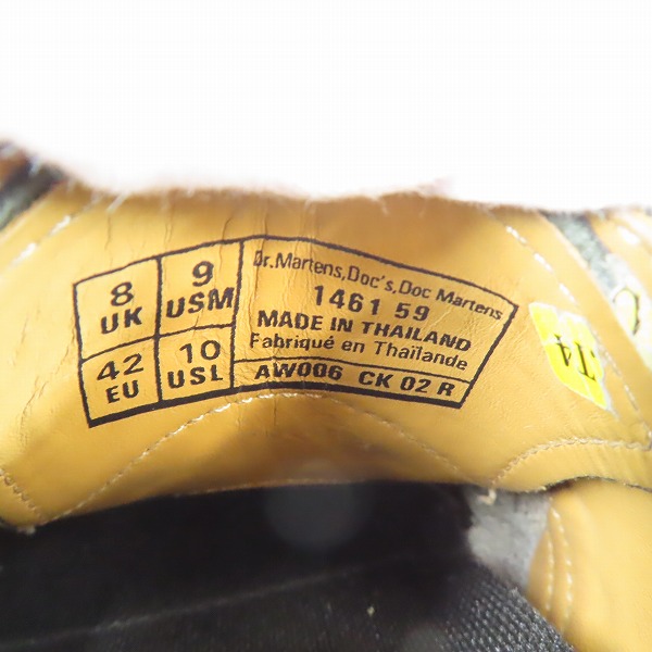 実際に弊社で買取させて頂いたDr.Martens/ドクターマーチン 1461 59 3EYE SHOE 3ホール シューズ 10085001/UK8の画像 5枚目