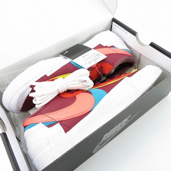 実際に弊社で買取させて頂いた【未使用】NIKE×SACAI×KAWS/ナイキ×サカイ×カウズ BLAZER LOW Team Red ブレーザー DM7901-600 28.0の画像 7枚目