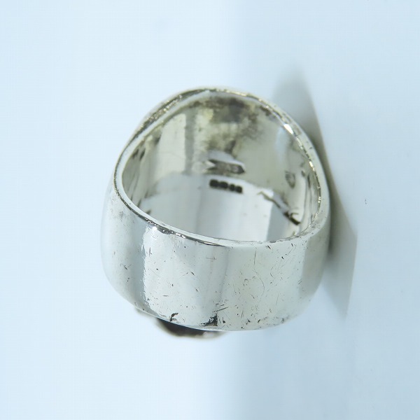 実際に弊社で買取させて頂いたCRAZY PIG/クレイジーピッグ トライバルスカルリング/17.5号の画像 3枚目