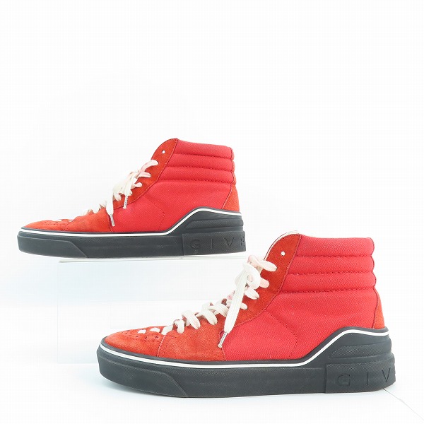 実際に弊社で買取させて頂いたGIVENCHY/ジバンシィ スウェード切替 ハイカットスニーカー/40の画像 3枚目