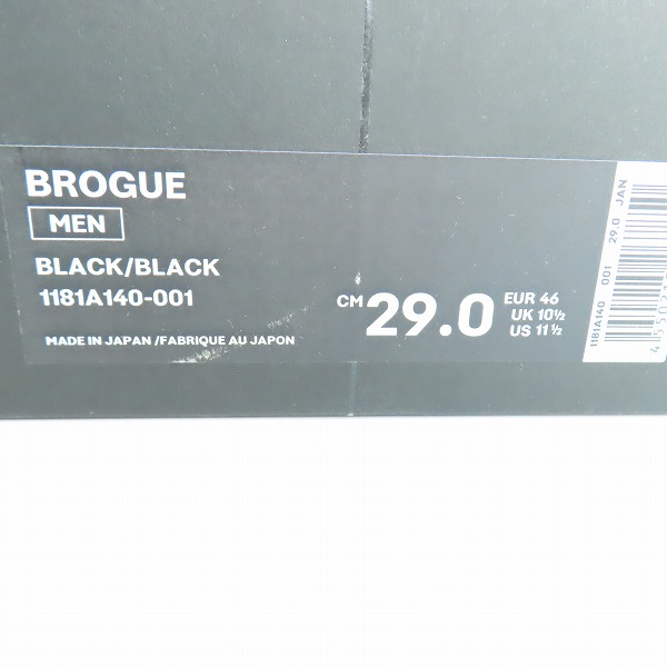 実際に弊社で買取させて頂いたonitsuka tiger/オニツカタイガー THE ONITSUKA BROGUE/ブローグ レザーシューズ 1181A140/29の画像 8枚目